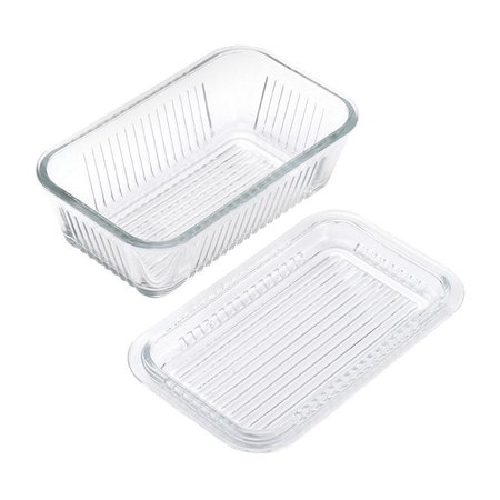 Lifetime Clear Glass Multi Function Butter Dish 5078594